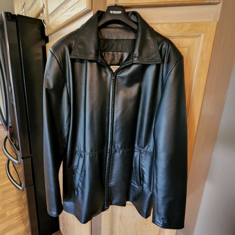 The Leather Ranch Genuine Leather Jacket, Size 3, Black